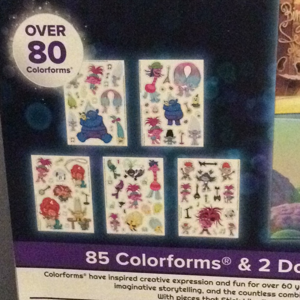😊 2/ $8 TROLLS TOUR RE-STICK-ABLE FORMS - Picture 7 of 7